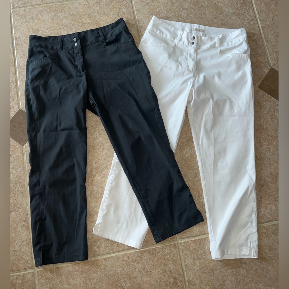 Adidas Grey and White Straight Leg Pants Set